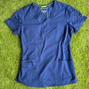 Healing hands navy scrub top